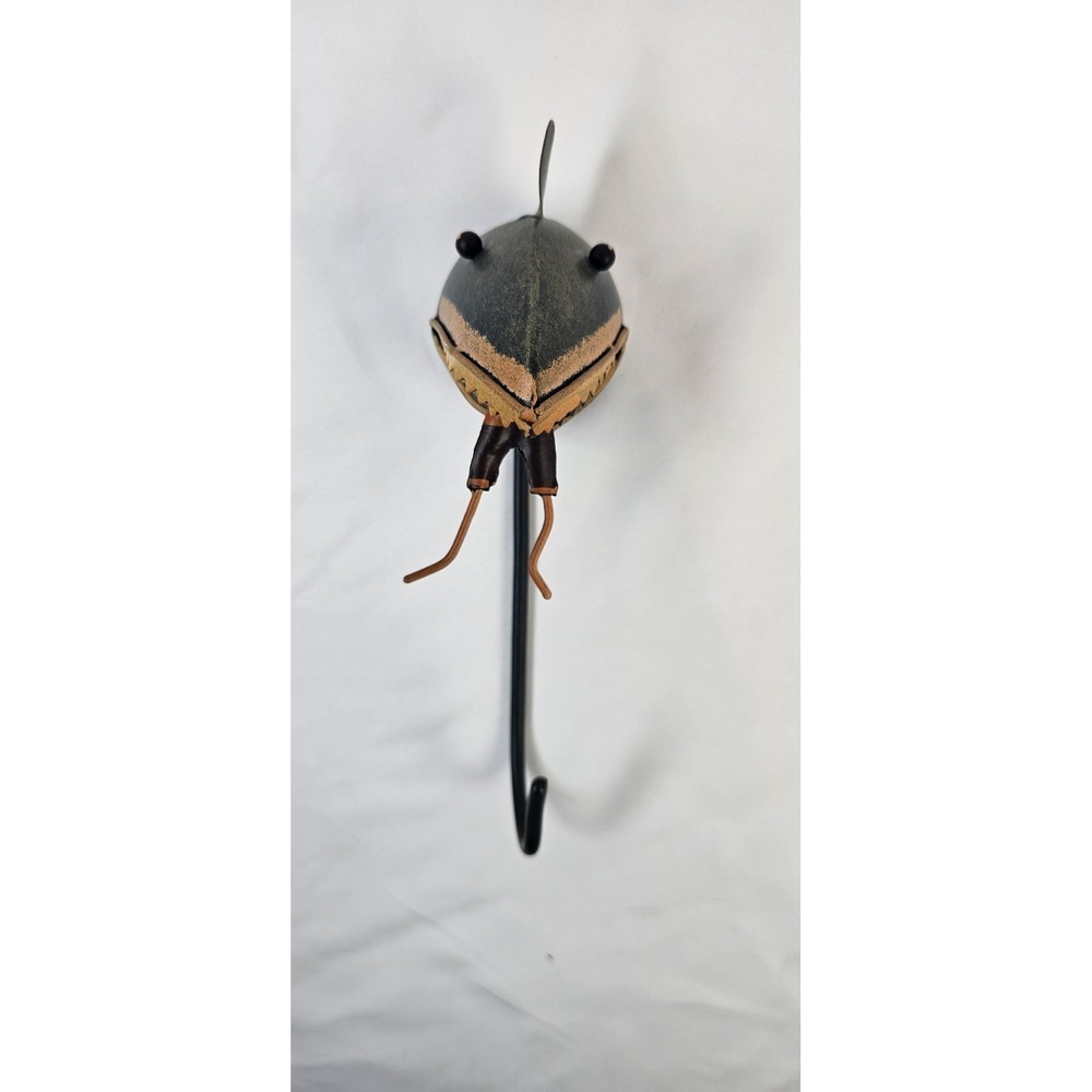 Whimsical Shark Wall‎ Hook Metal Coat Hat Towel Hook Nautical Beach Decor 10"